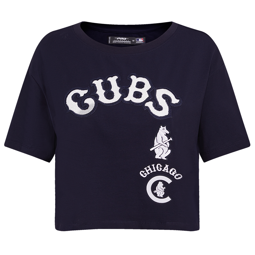 MLB CHICAGO CUBS RETRO CLASSIC WOMEN'S BOXY TOP (MIDNIGHT NAVY)