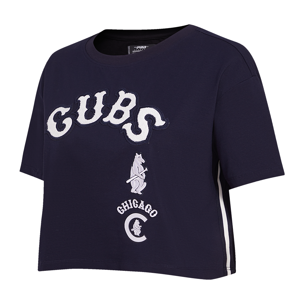 MLB CHICAGO CUBS RETRO CLASSIC WOMEN'S BOXY TOP (MIDNIGHT NAVY)