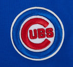 MLB CHICAGO CUBS SCRIPT TAIL HAUT EN JERSEY SIMPLE À COUPE CARRÉE POUR FEMME (BLEU ROYAL)