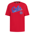 MLB CHICAGO CUBS SCRIPT TAIL HAUT DE COUPE BOYFRIEND POUR FEMME (ROUGE)