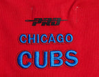 MLB CHICAGO CUBS SCRIPT TAIL HAUT DE COUPE BOYFRIEND POUR FEMME (ROUGE)