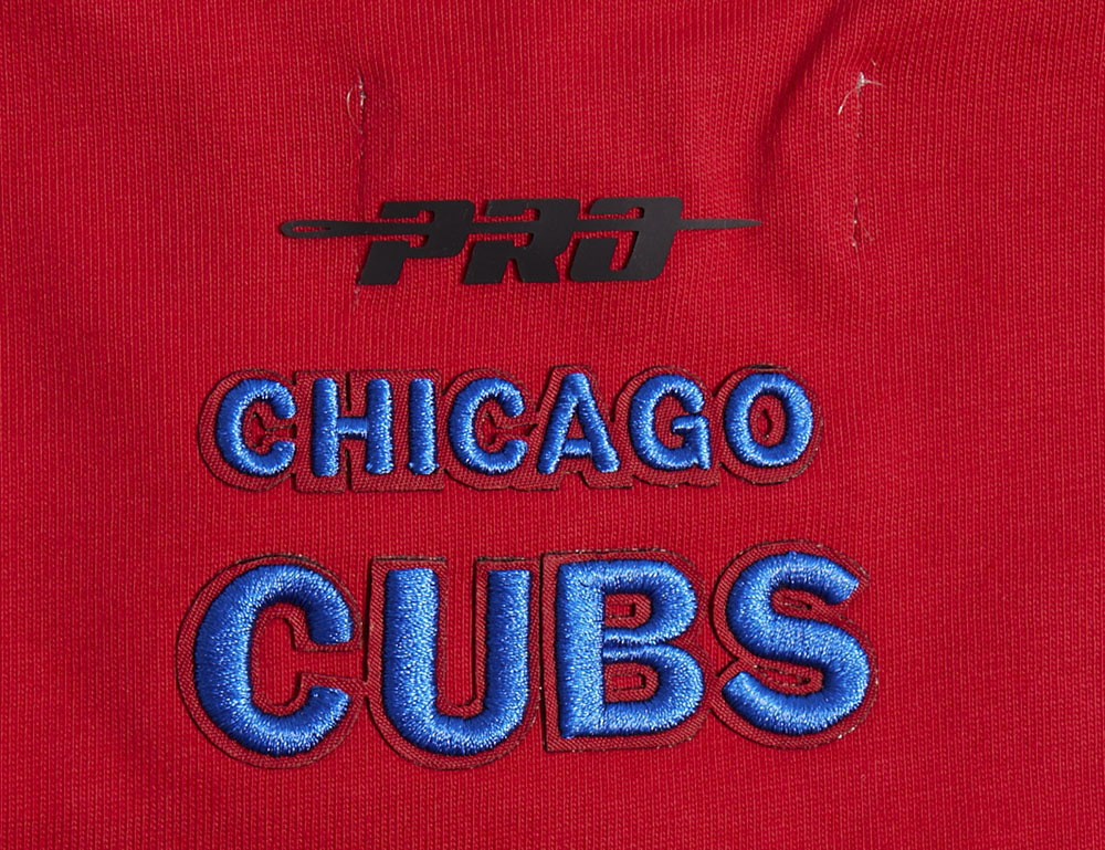 MLB CHICAGO CUBS SCRIPT TAIL HAUT DE COUPE BOYFRIEND POUR FEMME (ROUGE)
