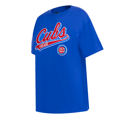 MLB CHICAGO CUBS SCRIPT TAIL WOMEN'S BOYFRIEND TOP (ROYAL BLUE)