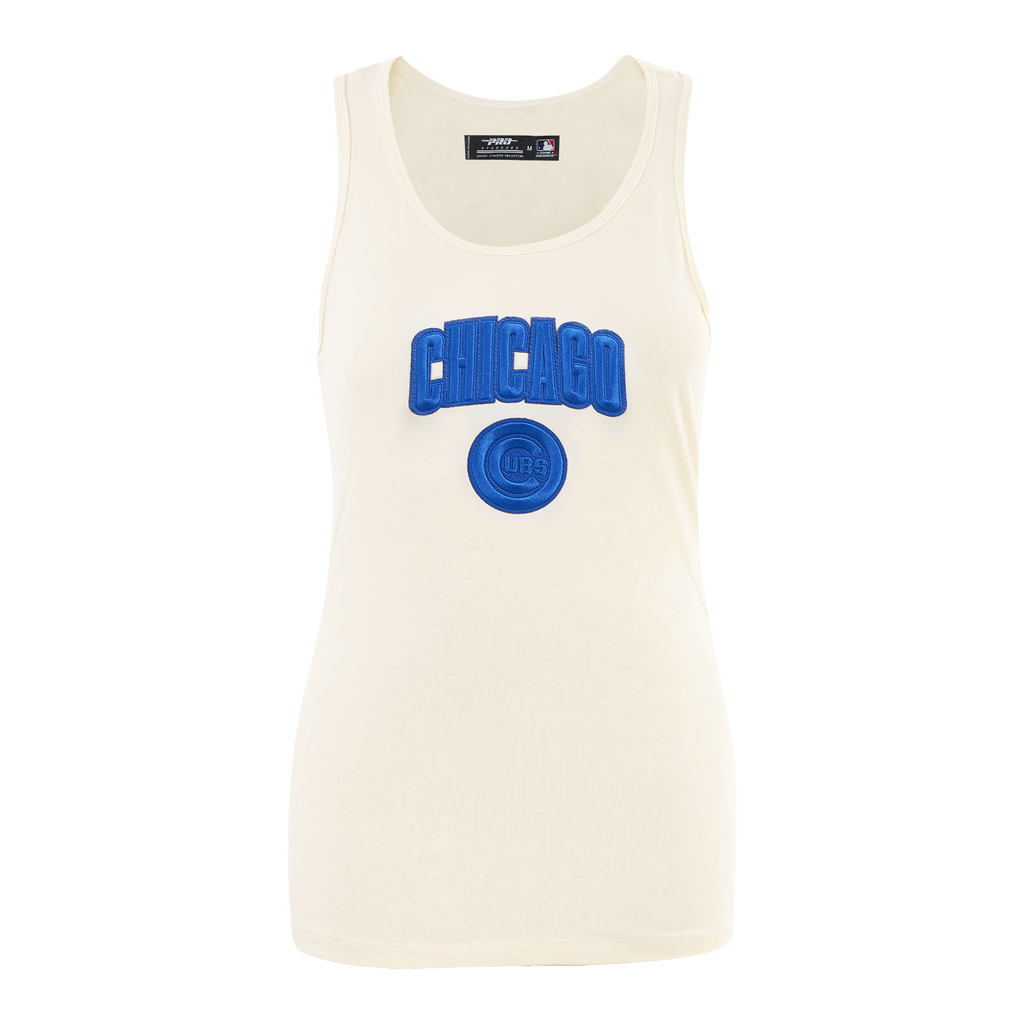 MLB CHICAGO CUBS TRIPLE TONAL CAMISOLE DOS NAGEUR À COUPE DÉCONTRACTÉE POUR FEMME (COQUILLE D'ŒUF)