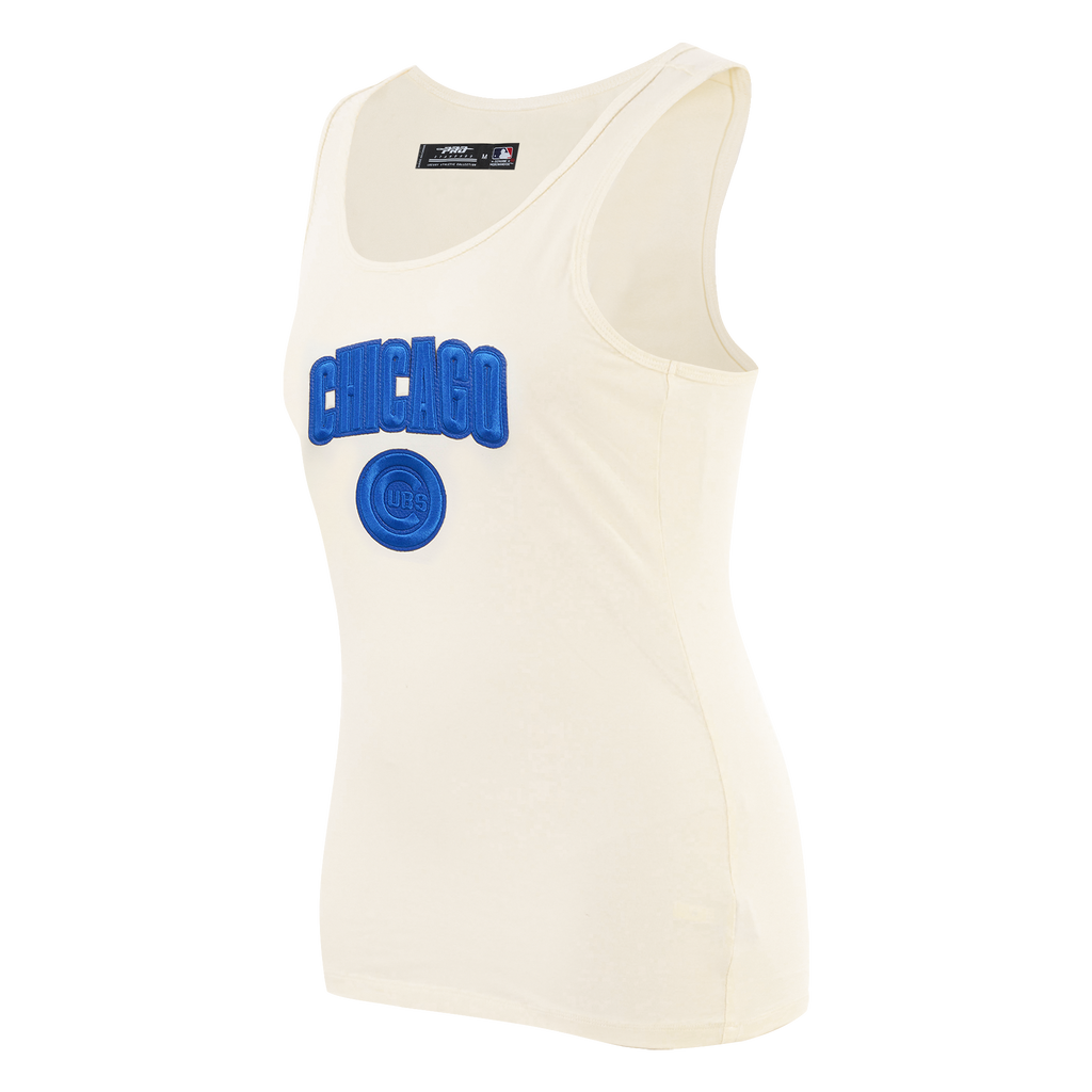 MLB CHICAGO CUBS TRIPLE TONAL CAMISOLE DOS NAGEUR À COUPE DÉCONTRACTÉE POUR FEMME (COQUILLE D'ŒUF)