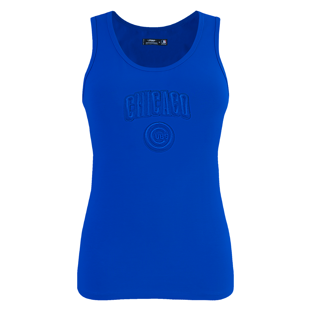 MLB CHICAGO CUBS TRIPLE TONAL CAMISOLE DOS NAGEUR À COUPE DÉCONTRACTÉE POUR FEMME (BLEU ROYAL)