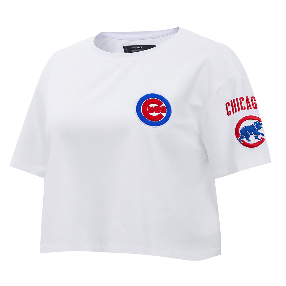 MLB CHICAGO CUBS CLASSIC WOMEN'S BOXY TOP (WHITE)