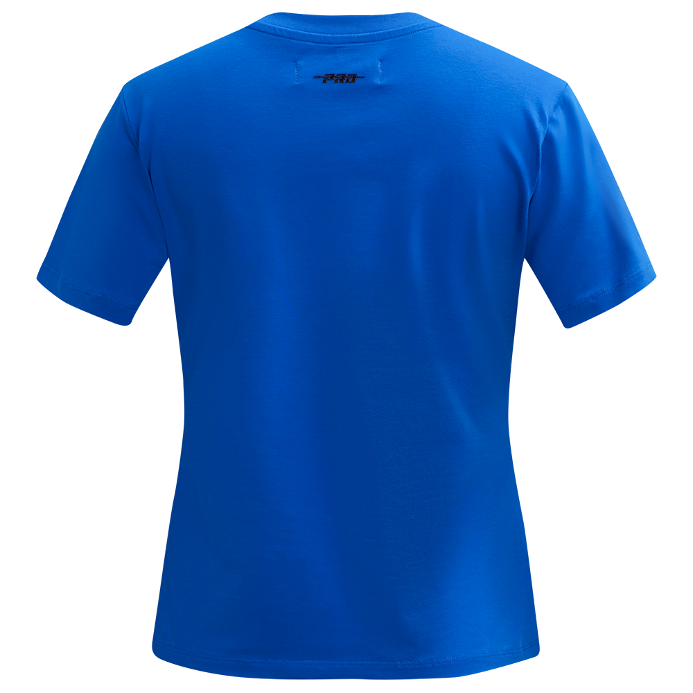 MLB CHICAGO CUBS CLASSIC HAUT AJUSTÉ EN JERSEY SIMPLE À MANCHES COURTES POUR FEMME (BLEU ROYAL)