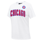 MLB CHICAGO CUBS CLASSIC HAUT AJUSTÉ À MANCHES COURTES POUR FEMME (BLANC)