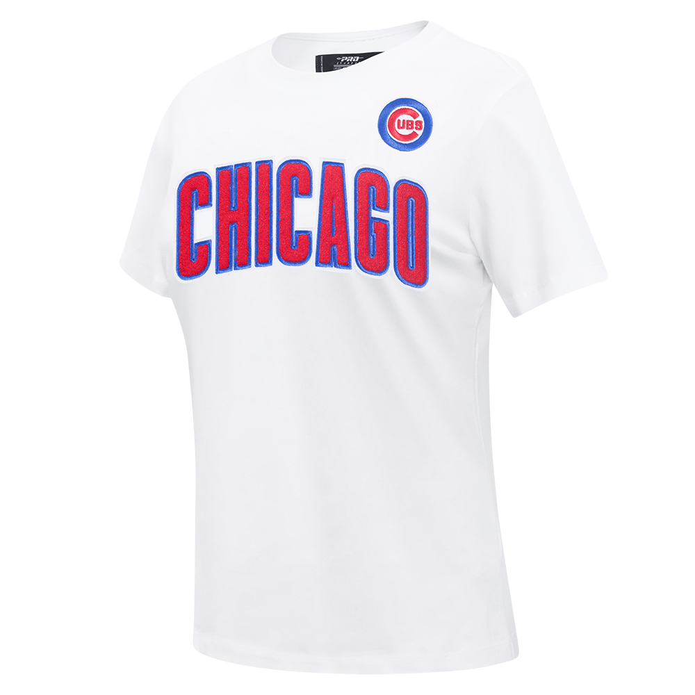 MLB CHICAGO CUBS CLASSIC SHORT SLEEVE WOMEN'S SLIM FIT TOP (WHITE)