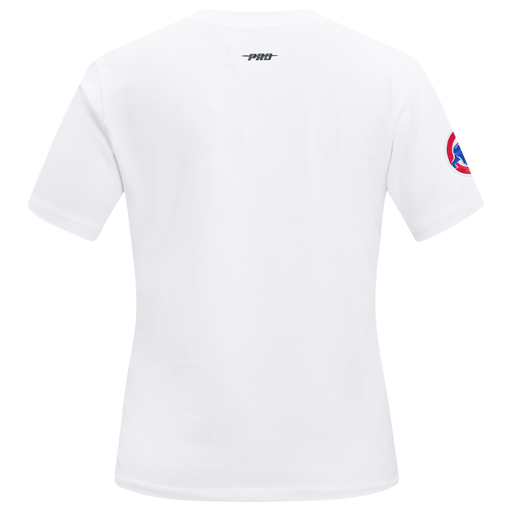 MLB CHICAGO CUBS CLASSIC HAUT AJUSTÉ À MANCHES COURTES POUR FEMME (BLANC)