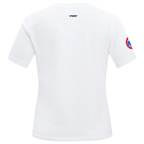 MLB CHICAGO CUBS CLASSIC HAUT AJUSTÉ À MANCHES COURTES POUR FEMME (BLANC)