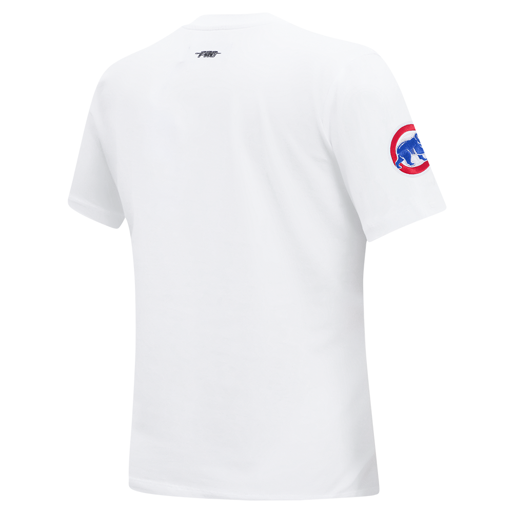 MLB CHICAGO CUBS CLASSIC HAUT AJUSTÉ À MANCHES COURTES POUR FEMME (BLANC)
