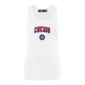 MLB CHICAGO CUBS CLASSIC CAMISOLE DOS NAGEUR À COUPE DÉCONTRACTÉE POUR FEMME (BLANC)