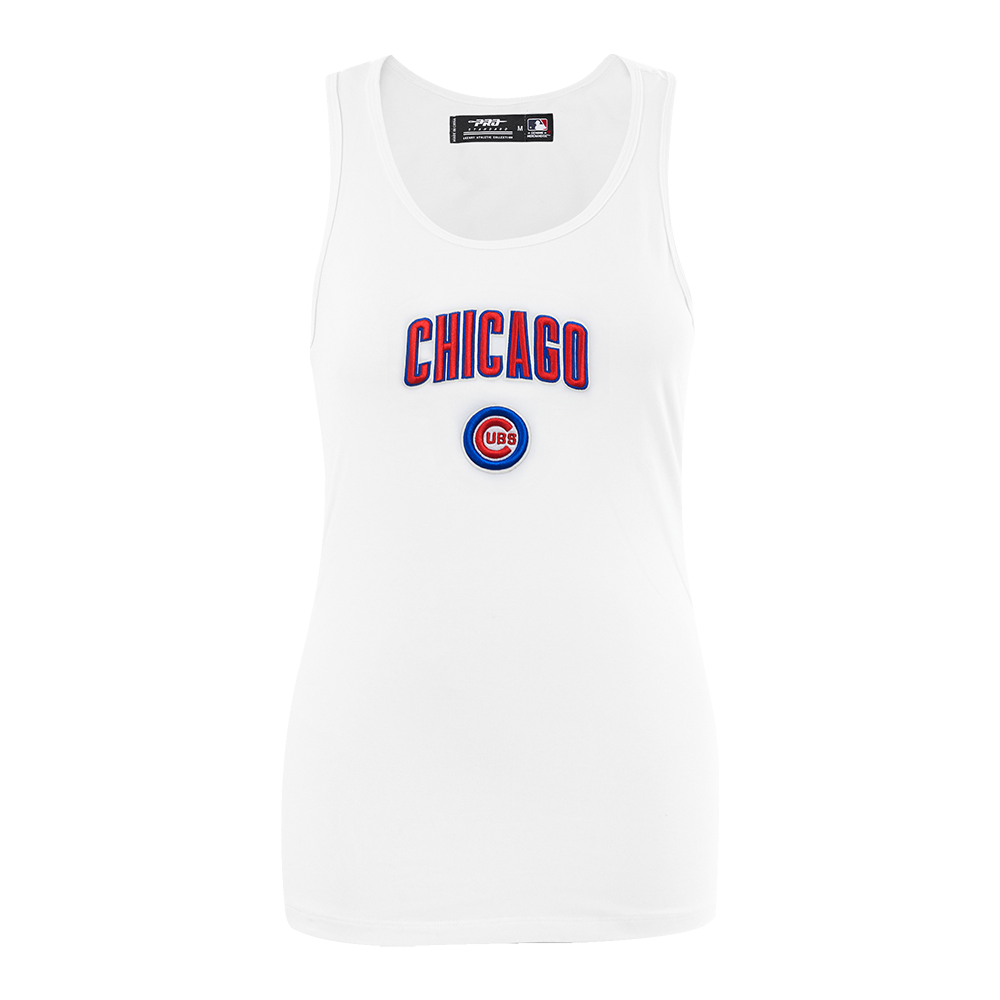 MLB CHICAGO CUBS CLASSIC CAMISOLE DOS NAGEUR À COUPE DÉCONTRACTÉE POUR FEMME (BLANC)
