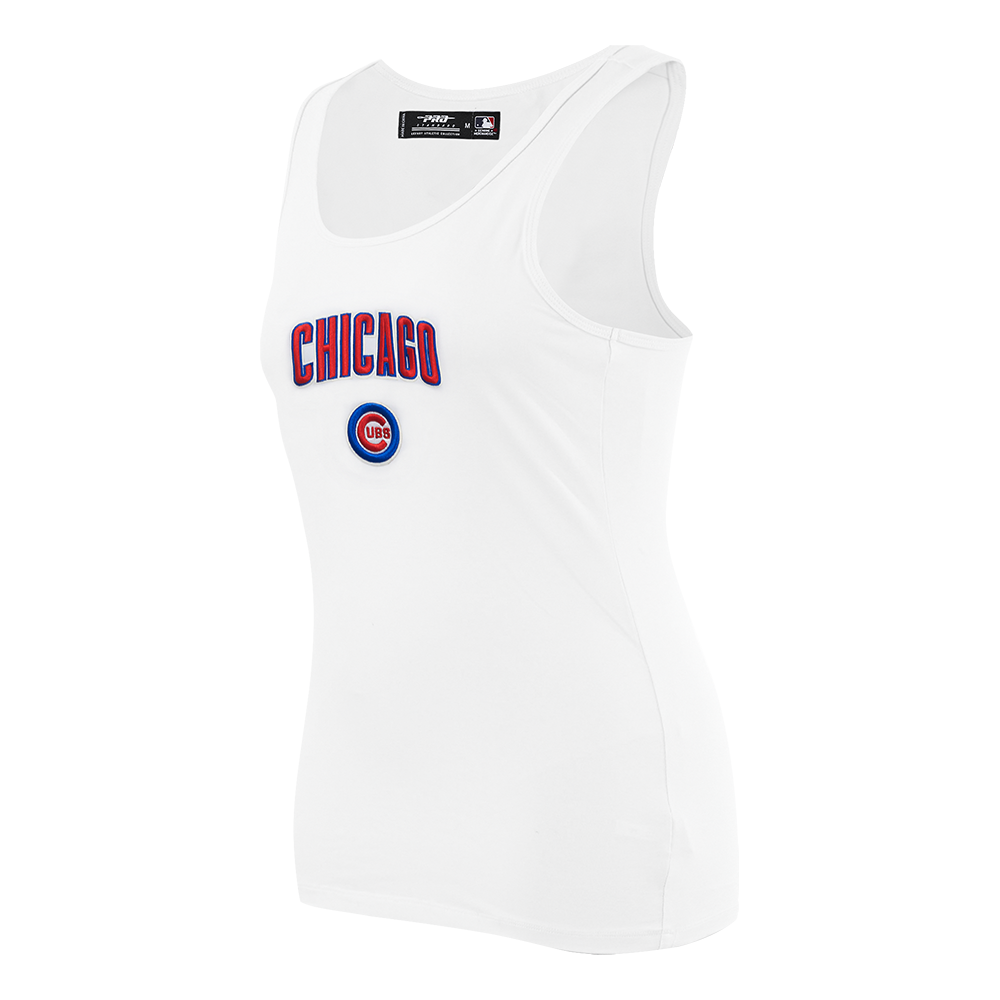 MLB CHICAGO CUBS CLASSIC CAMISOLE DOS NAGEUR À COUPE DÉCONTRACTÉE POUR FEMME (BLANC)