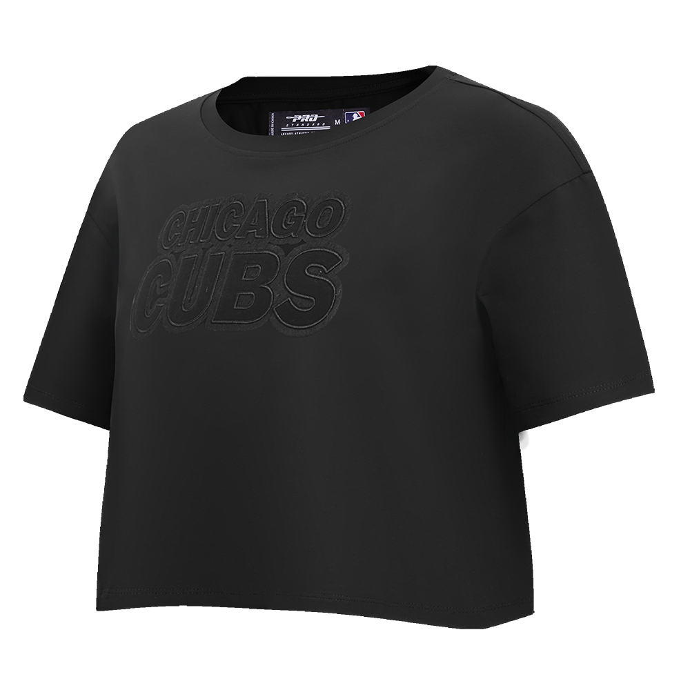 MLB CHICAGO CUBS NEUTRAL WOMEN'S BOXY TOP (BLACK)