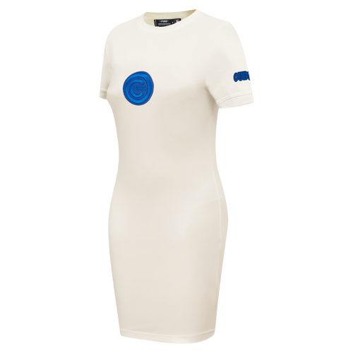 MLB CHICAGO CUBS TRIPLE TONAL BODYCON WOMEN'S DRESS (EGGSHELL)
