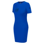 MLB CHICAGO CUBS TRIPLE TONAL BODYCON WOMEN'S DRESS (ROYAL BLUE)