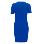 MLB CHICAGO CUBS TRIPLE TONAL BODYCON WOMEN'S DRESS (ROYAL BLUE)