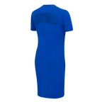 MLB CHICAGO CUBS TRIPLE TONAL BODYCON WOMEN'S DRESS (ROYAL BLUE)