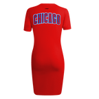 MLB CHICAGO CUBS CLASSIC ROBE MOULANTE POUR FEMME (ROUGE)