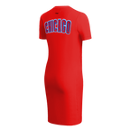 MLB CHICAGO CUBS CLASSIC ROBE MOULANTE POUR FEMME (ROUGE)