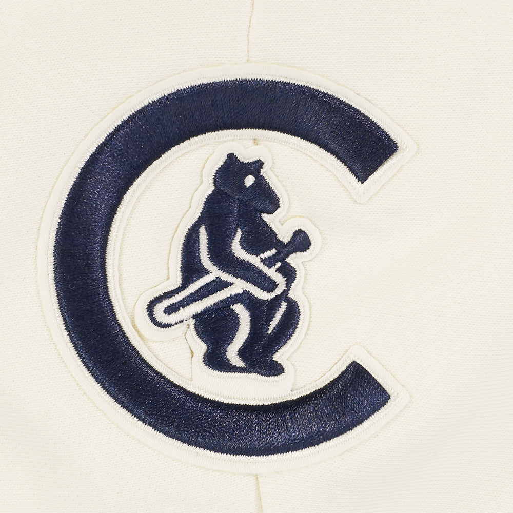 MLB CHICAGO CUBS RETRO CLASSICS CHANDAIL À CAPUCHON COURT POUR FEMME (COQUILLE D'ŒUF/MARINE MINUIT)