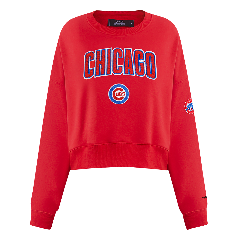 MLB CHICAGO CUBS CLASSIC WOMEN'S CREWNECK (RED)