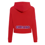 MLB CHICAGO CUBS CLASSIC CHANDAIL À CAPUCHON COURT POUR FEMME (ROUGE)
