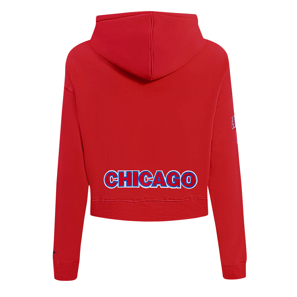 MLB CHICAGO CUBS CLASSIC CHANDAIL À CAPUCHON COURT POUR FEMME (ROUGE)