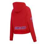 MLB CHICAGO CUBS CLASSIC CHANDAIL À CAPUCHON COURT POUR FEMME (ROUGE)