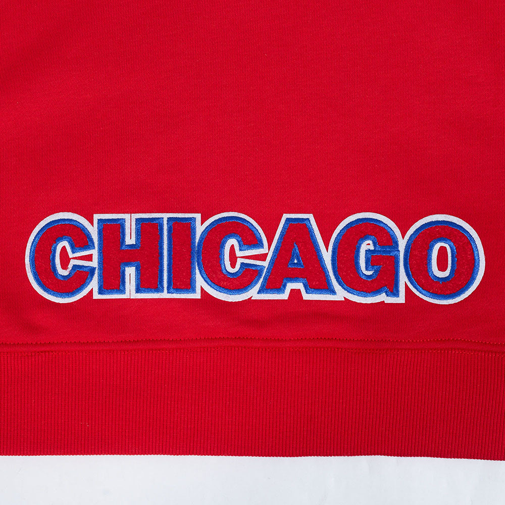 MLB CHICAGO CUBS CLASSIC CHANDAIL À CAPUCHON COURT POUR FEMME (ROUGE)