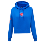 MLB CHICAGO CUBS CLASSIC CHANDAIL À CAPUCHON COURT POUR FEMME (BLEU ROYAL)