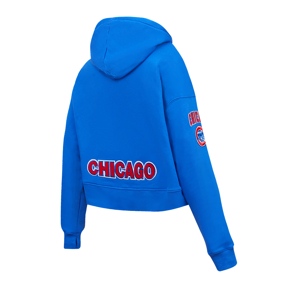 MLB CHICAGO CUBS CLASSIC CHANDAIL À CAPUCHON COURT POUR FEMME (BLEU ROYAL)