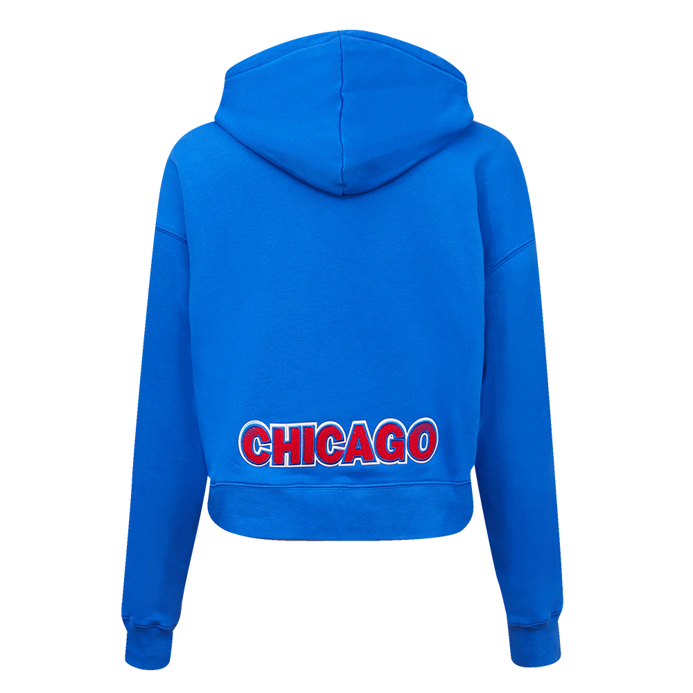 MLB CHICAGO CUBS CLASSIC CHANDAIL À CAPUCHON COURT POUR FEMME (BLEU ROYAL)