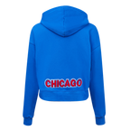 MLB CHICAGO CUBS CLASSIC CHANDAIL À CAPUCHON COURT POUR FEMME (BLEU ROYAL)