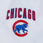 MLB CHICAGO CUBS CLASSIC WOMEN'S CROPPED PULLOVER HOODIE (WHITE)