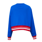 MLB CHICAGO CUBS CHANDAIL À COL ROND MASHUP CÔTELÉ POUR FEMME (BLEU ROYAL/ROUGE)