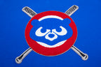 MLB CHICAGO CUBS CHANDAIL À COL ROND MASHUP CÔTELÉ POUR FEMME (BLEU ROYAL/ROUGE)