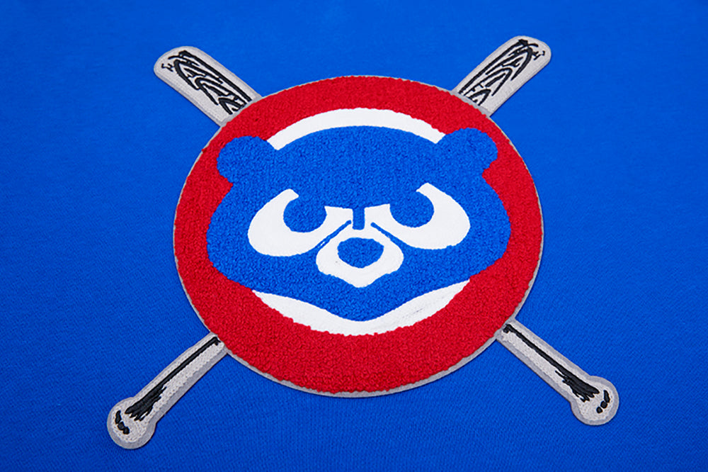 MLB CHICAGO CUBS CHANDAIL À COL ROND MASHUP CÔTELÉ POUR FEMME (BLEU ROYAL/ROUGE)
