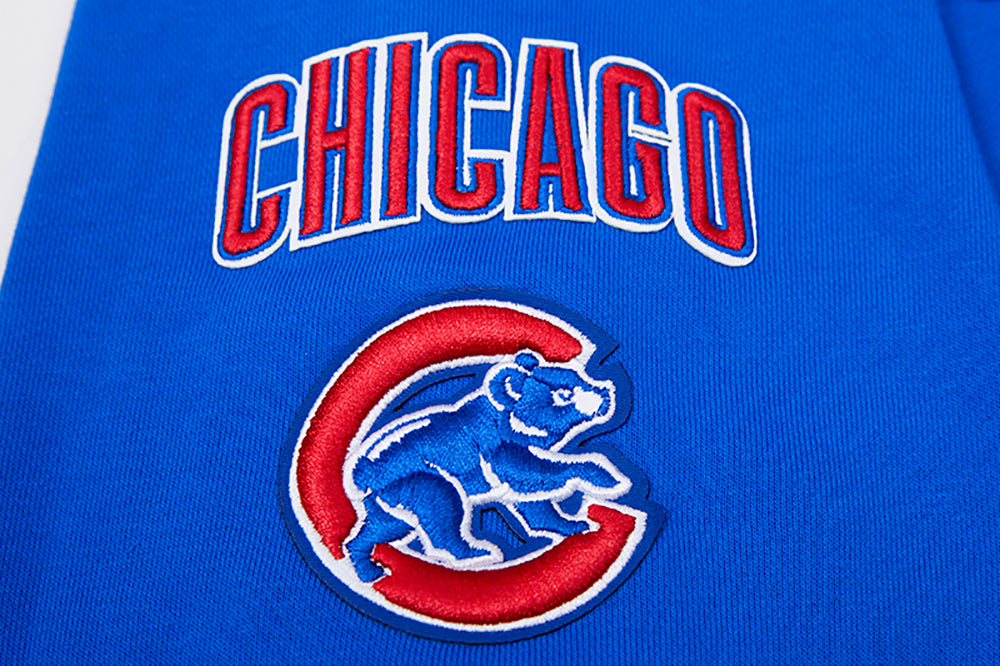 MLB CHICAGO CUBS CHANDAIL À COL ROND MASHUP CÔTELÉ POUR FEMME (BLEU ROYAL/ROUGE)
