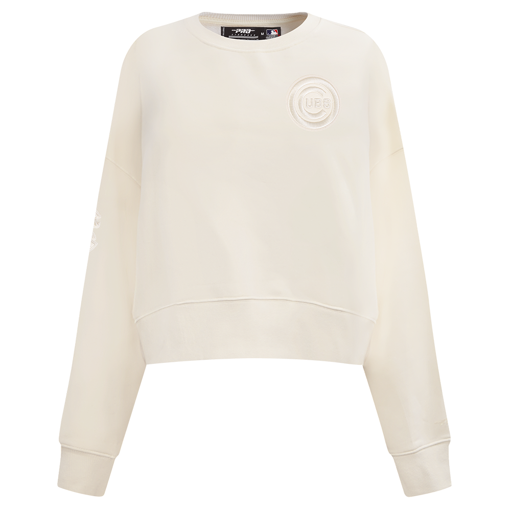 MLB CHICAGO CUBS NEUTRAL WOMEN'S CREWNECK (EGGSHELL)