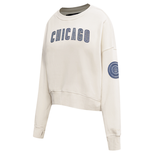 MLB CHICAGO CUBS VARSITY BLUES WOMEN'S CREWNECK (LINEN)