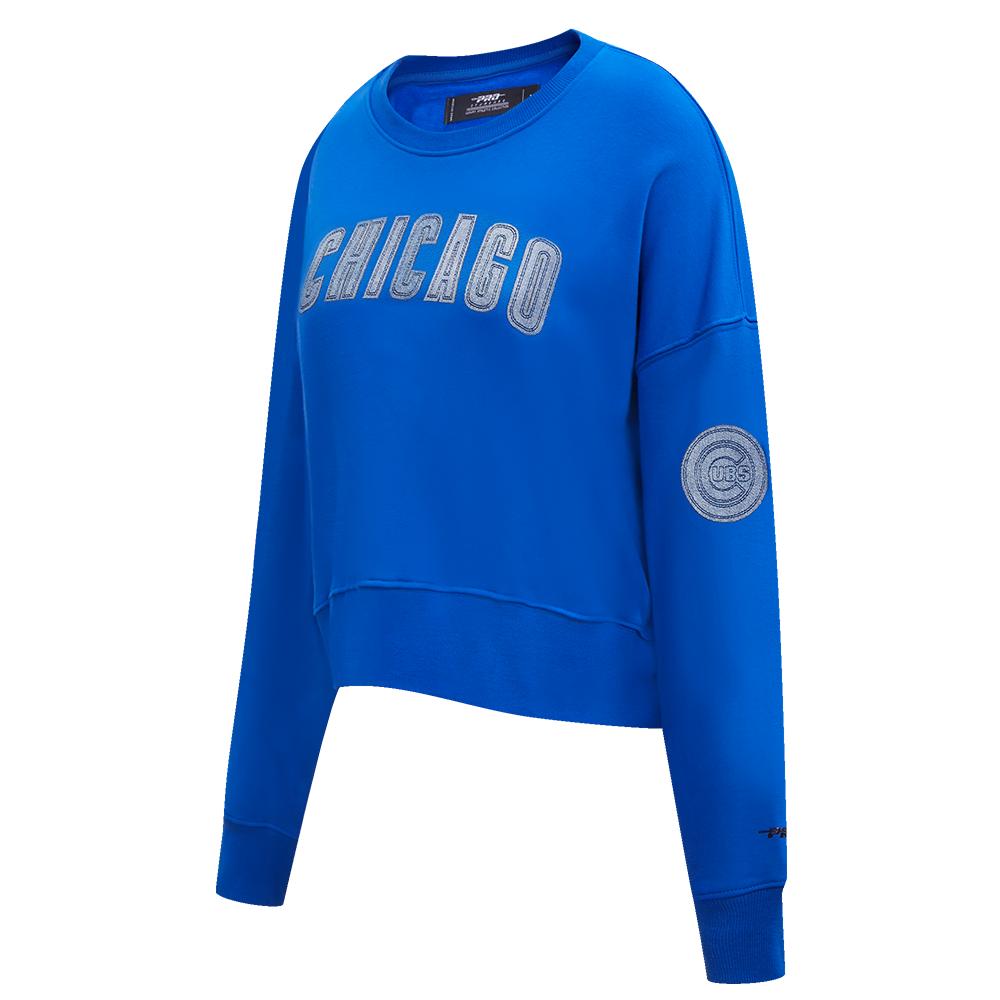 MLB CHICAGO CUBS VARSITY BLUES WOMEN'S CREWNECK (ROYAL BLUE)