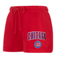 MLB CHICAGO CUBS CLASSIC WOMEN'S FLEECE SHORT (RED)