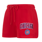 MLB CHICAGO CUBS CLASSIC WOMEN'S FLEECE SHORT (RED)