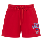 MLB CHICAGO CUBS CLASSIC WOMEN'S FLEECE SHORT (RED)
