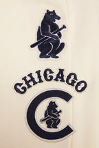 MLB CHICAGO CUBS RETRO CLASSIC PANTALON OUATÉ CÔTELÉ POUR FEMME (COQUILLE D'ŒUF/MARINE MINUIT)