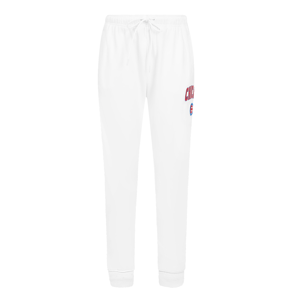 MLB CHICAGO CUBS CLASSIC PANTALON OUATÉ EN MOLLETON POUR FEMME (BLANC)